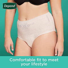 Depend Fresh Protection Adult Incontinence Underwear for Women (Formerly Depend Fit-Flex), Disposable, Maximum, Small, Blush, 32 Count