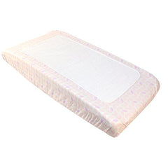 Ben & Noa Percale Change Pad with Terry Insert Sheet, Pink Petals