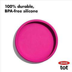 OXO Tot Silicone Plate Pink