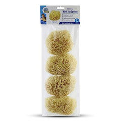 Baby Buddy Natural Baby Bath Sponge 4”, 4 Pack, Brown