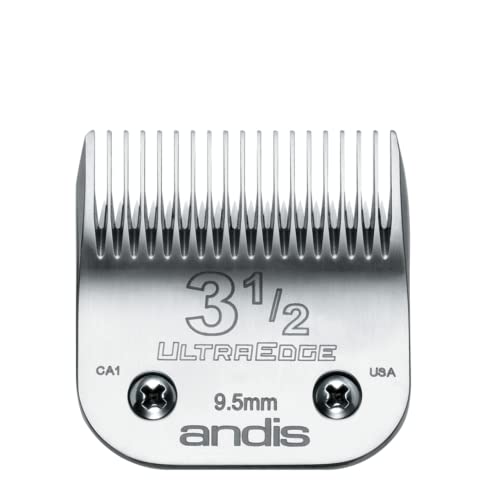 Andis Carbon-Infused Steel UltraEdge Dog Clipper Blade, Size-3-1/2, 3/8-Inch Cut Length (64089)