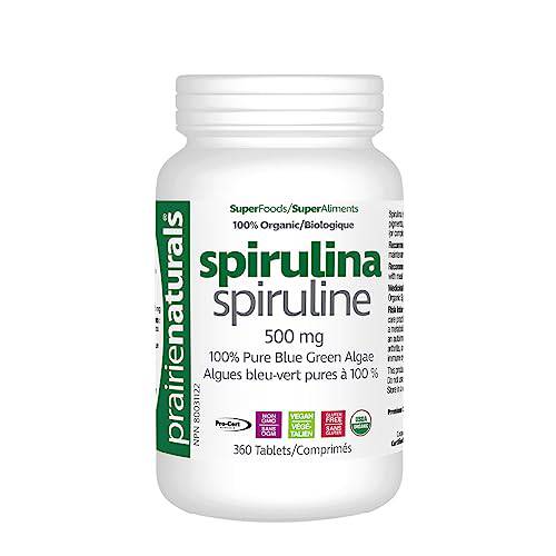 Prairie Naturals Organic spirulina tablets 360 Count