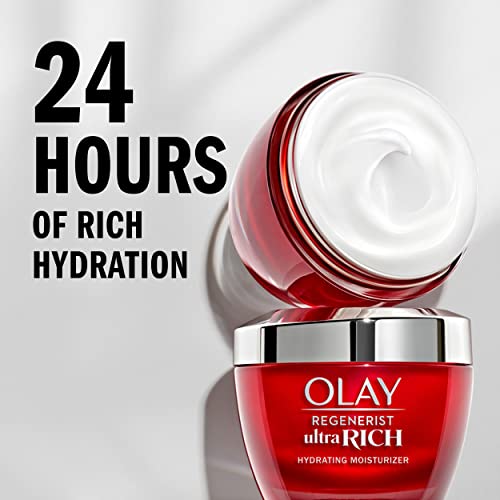 Olay Regenerist Ultra Rich Hydration Face Moisturizer, 50 ml + Regenerist Micro-Sculpting Face Cream, 15 ml Travel/Trial Size Gift Set