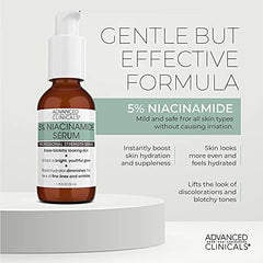 Advanced Clinicals Niacinamide Serum - 5% Niacinamide Serum for Face with Hyaluronic Acid Serum, Ferulic Acid, Aloe Vera, Fruit Extracts - Dark Spot & Age Spot Remover - Skin Serum for Face 1.75 Fl Oz