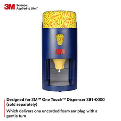 3M Ear Plugs, 500 Pair/Refill Bottle for One Touch Dispenser, E-A-Rsoft FX 391-1012, Uncorded, Disposable, Foam, NRR 33, Drilling, Grinding, Machining, Sawing, Sanding, Welding