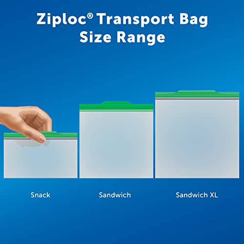 Ziploc Snack and Sandwich Bags for On-The-Go Freshness, Grip 'n Seal Technology for Easier Grip, Open, and Close, 180 Count - Zecoya