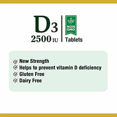 Vegetarian Vitamin D3 2500 IU Value Size