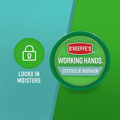 O'Keeffe's Working Hands Cuticle Repair, Instant Relief and Lasting Hydration, Nourishes and Protects, Non-Greasy Formula, 0.38oz/11g Jar, (Pack of 1), 107475