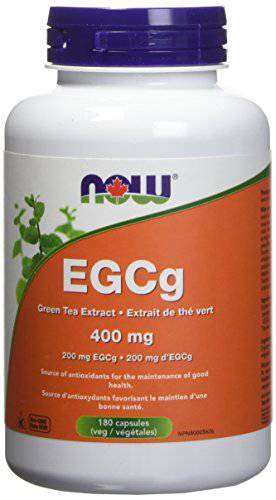 NOW Supplements EGCg GreenTea Ext 400mg (EGCg 200mg) Capsules, 180 Count