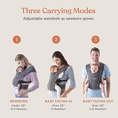 Ergobaby Embrace Cozy Newborn Baby Wrap Carrier (7-25 Pounds), Ponte Knit, Olive Green