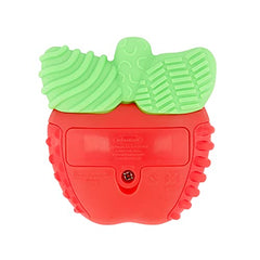 Infantino Lil' Nibblers Vibrating Apple Teether -Sensory Exploration and Teething Relief with Soothing Vibrations and Textures, Red Apple