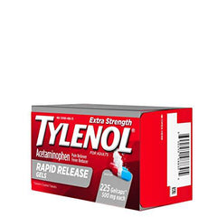 Tylenol Extra Strength Acetaminophen Rapid Release Gels for Pain & Fever Relief, 225 ct