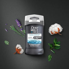 Dove Men+Care Deodorant Stick aluminum-free deodorant formula for 72H protection Clean Comfort with ¼ moisturizing cream 85 g