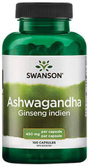 Swanson - Ashwagandha Powder Supplement 450 Mg, 100 Capsules