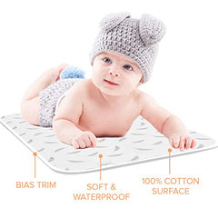 Kushies Deluxe Waterproof Changing Pad Liners - 20 x 30 inches Baby Changing Table Liners - Baby Changing Pads - Diaper Changing Flat Liner Pad Waterproof Portable (Grey Scribble)