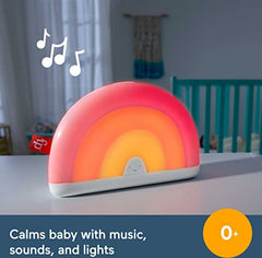 Fisher-Price Soothe & Glow Rainbow Sound Machine with music and lights for babies from birth and up