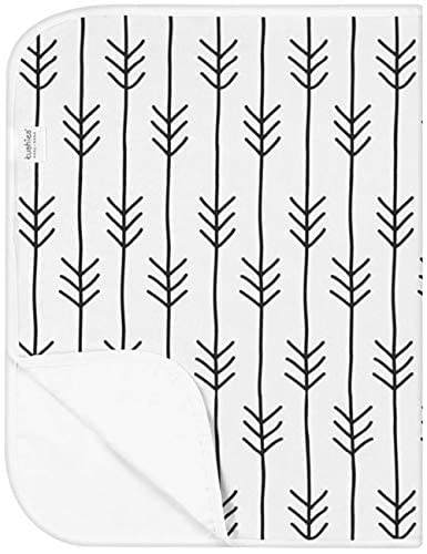 Kushies Deluxe Change Pad Flannel, One Direction Black & White