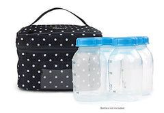 PackIt Freezable Baby Bottle Cooler for Breastmilk and Formula, Polka Dots