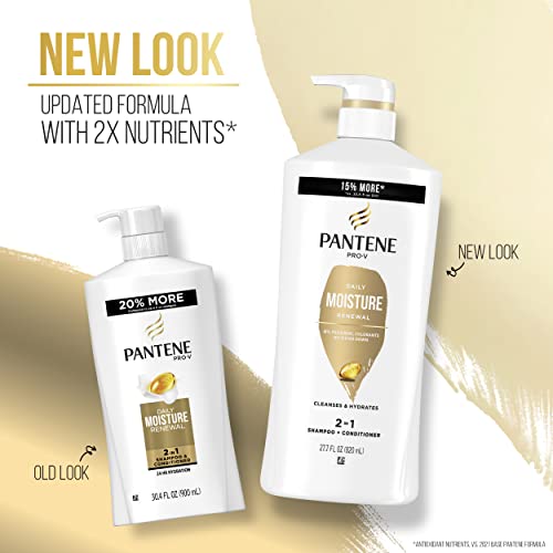 PANTENE PRO-V Daily Moisture Renewal 2 in 1 Shampoo + Conditioner, 27.7 oz/820 mL