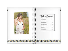 Pearhead Pregnancy Journal, White/Gold/Black