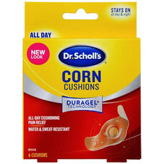 Dr. Scholl's CORN CUSHION with Duragel Technology, 6ct // Cushioning Protection against Shoe Pressure and Friction that Fits Easily In Any Shoe for Immediate and All-Day Pain Relief