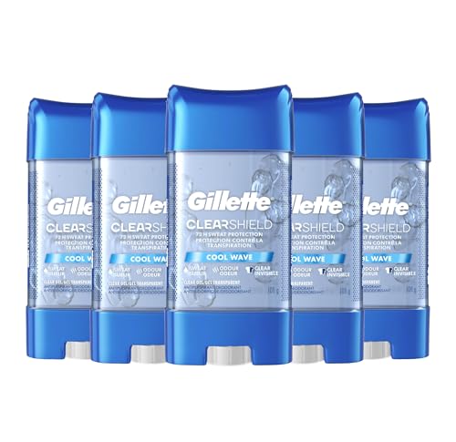 Gillette Anti-perspirant/Deodarant Clear Gel Cool Wave Scent Xtend Technology 5x108g