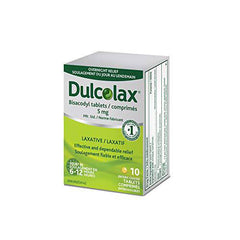 Dulcolax 5 mg Stimulant Laxative Tablets 10 CT - Bisacodyl – Stimulates the Bowels – Occasional Constipation Relief for Adults in 6-12 Hours - Suitable for Children Over 6 Years & Older, Adults and Breastfeeding Women