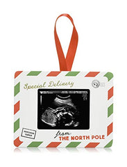 Pearhead Special Delivery Sonogram Christmas Ornament, Pregnancy Announcement Keepsake for Expecting Mothers, Gender-Neutral Baby Holiday Décor