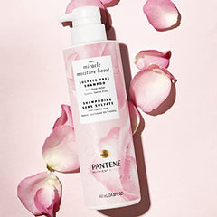 Pantene Shampoo with Rose Water, Sulfate Free, Nutrient Blends Miracle Moisture Boost, 440 mL