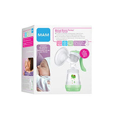 MAM Manual Breast Pump, Portable Breast Pump with Easy Start Anti-Colic Baby Bottle, 1-Count