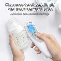 Motorola MBP75SN Care+ Non-Contact Smart Forehead & Liquid Baby Thermometer - Digital Handheld Clinical Device for Kids & Adults - Touchless Quick & Accurate Temperature Reader - Large LCD Display