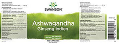 Swanson - Ashwagandha Powder Supplement 450 Mg, 100 Capsules