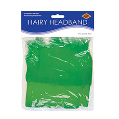 Beistle Hairy Headband, Green