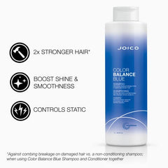 Joico Color Balance Blue Shampoo, Neutralizes Brassy Tones, Protects Colour Treated Hair, with Keratin and Green Tea Extract