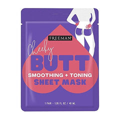 Freeman Cheeky Butt Body Sheet Mask, Smoothing and Toning Sheet Mask, 1 Count, 1 Pair, 1.35 fl oz/40 mL