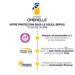 Garnier Ombrelle Sunscreen Complete Sensitive Body & Face Lotion, SPF 60, Ultra Light Moisturizing Cream, Hypoallergenic, Fragrance Free, 90mL -Sensitive Advanced