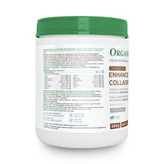 Organika Chocolate Enhanced Collagen - Grass-Fed Collagen with Real Cocoa, Sugar-Free, Healthy Hair, Skin, Nails, Joints - 504g