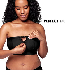 Medela Hands Free Pumping Bustier | Easy Expressing Pumping Bra with Adaptive Stretch for Perfect Fit | Black Medium