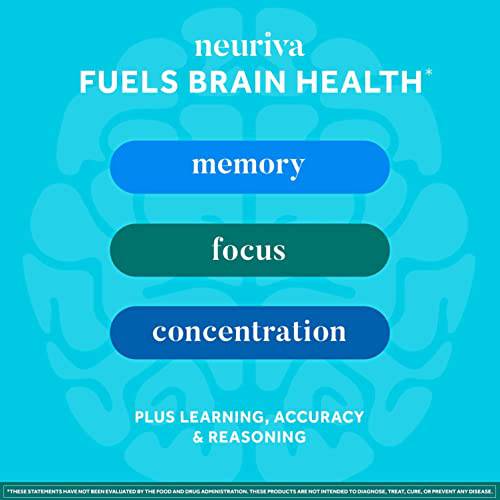 NEURIVA Plus Brain Supplement For Memory, Focus & Concentration + Cognative Function with Vitamins B6 & B12 and Clinically Tested Nootropics Phosphatidylserine and Neurofactor, 50ct Strawberry Gummies