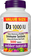 Vitamin D3, 1000IU, Tablets Value Size - Zecoya