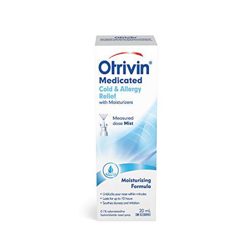 Otrivin Medicated Cold & Allergy Relief with Moisturizers, Measured Dose Mist, 20ml