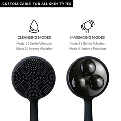 PMD Clean Body - Smart Body Cleansing Device with Silicone Brush & Three Interchangeable Attachments - Waterproof - SonicGlow Vibration - Cleanse, Exfoliate, & Massage Body