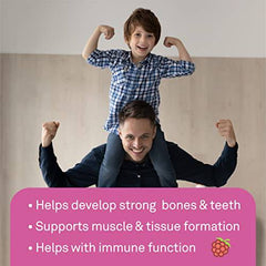 Organika Kids Liquid Calcium Plus- with Vitamins D3 and K2- Healthy Bone and Teeth Development- Mixed Berry Flavour- 450ml