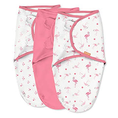 SwaddleMe Original Swaddle – Size Small/Medium, 0-3 Months, 3-Pack (Flamingo Fiesta)