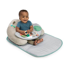 Ingenuity Cozy Prop 4-in-1 Sit Up & Prop Activity Mat, For Age Newborn & Up, Unisex, Toys - Nate the Bear