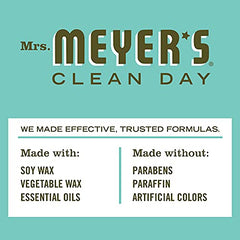 Mrs. Meyer's Clean Day Scented Soy Aromatherapy Candle, 25 Hour Burn Time, Made with Soy Wax and Essential Oils, Basil Scent, 140 gram Candle Jar