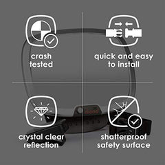 Diono Easy View Plus Baby Car Mirror with Light, Safety Car Seat Mirror for Rear Facing Infant with 360 Rotation, LED Night Light, Wide Crystal Clear View, Shatterproof, Crash Tested