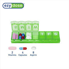 Ezy Dose Weekly (7-day) Locking Pill Planner (Small) (Assorted colors)