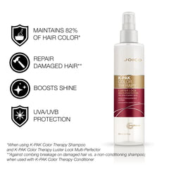 Joico K-PAK Color Therapy Luster Lock Multi Perfector Treatment Spray, Heat Protectant and Anti Frizz for Healthy Looking Hair, 200mL