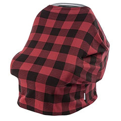 Buffalo Check Multi Use Nursing Wrap-Buffalo Check Print, Scarf, Nursing Cover, Car Seat Cover, Shopping Cart Cover, Cotton/Spandex Jersey, Red and Black, 28 in x 32 in